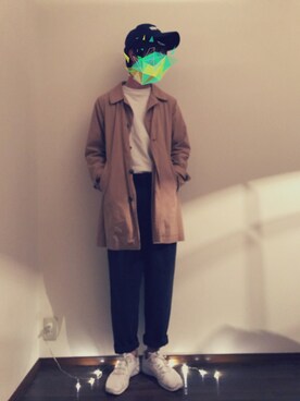 「アイテム（ステンカラーコート）」を使った、yossyさん（メンズ・170cm・10代）の秋コーディネート