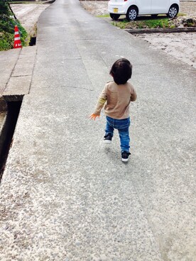 「西松屋（ニシマツヤ）のアイテム（Sneakers、ブラック系）」を使った、nishiyamaさん（レディース・155cm）の冬コーディネート