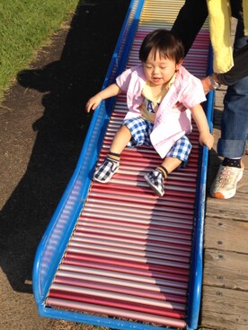 「西松屋（ニシマツヤ）のアイテム（Pants、ブルー系）」を使った、nishiyamaさん（レディース・155cm）の冬コーディネート