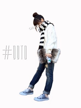 「アイテム（クラッチバッグ、その他）」を使った、Atsukoさん（レディース・153cm）の冬コーディネート