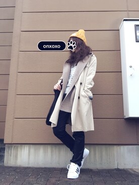 「Another Edition（アナザーエディション）のadidas SUPERSTAR/BC adidas SUPERSTAR（スニーカー）」を使った、Atsukoさん（レディース・152cm）の春コーディネート