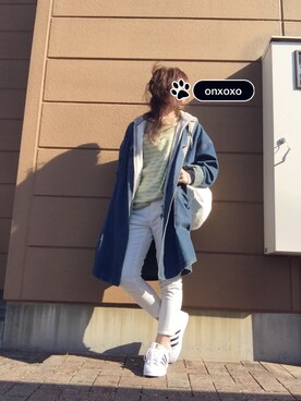 「Another Edition（アナザーエディション）のadidas SUPERSTAR/BC adidas SUPERSTAR（スニーカー）」を使った、Atsukoさん（レディース・152cm）の春コーディネート