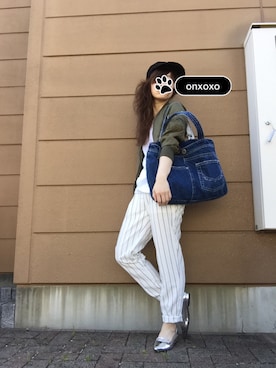 「ワークキャップ」｜「アイテム（パンプス）」を使った、Atsukoさん（レディース・152cm）の春コーディネート