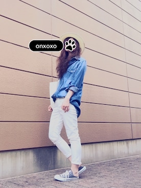 「#203（ニイマルサン）のアイテム（バッグ）」を使った、Atsukoさん（レディース・152cm）の夏コーディネート