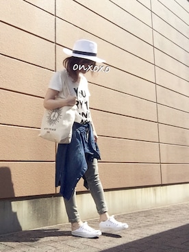 「#203（ニイマルサン）のアイテム（バッグ）」を使った、Atsukoさん（レディース・152cm）の夏コーディネート