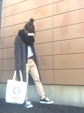 「#203（ニイマルサン）のアイテム（バッグ）」を使った、Atsukoさん（レディース・152cm）の冬コーディネート