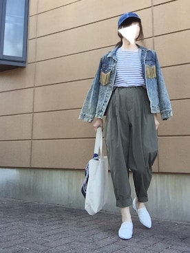 「Ameri（アメリ）のアイテム（その他シューズ）」を使った、Atsukoさん（レディース・152cm）の春コーディネート