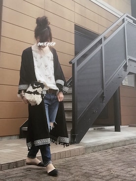 「スリッパ」｜「アイテム（その他）」を使った、Atsukoさん（レディース・152cm）の夏コーディネート