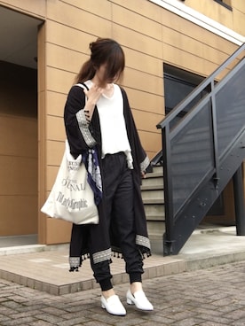 「Ameri（アメリ）のアイテム（その他シューズ）」を使った、Atsukoさん（レディース・152cm）の夏コーディネート