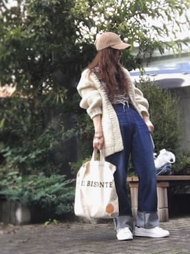 「AVAN LILY（アヴァンリリィ）のアイテム（キャップ）」を使った、Atsukoさん（レディース・152cm）の秋コーディネート