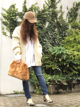 「AVAN LILY（アヴァンリリィ）のアイテム（キャップ）」を使った、Atsukoさん（レディース・152cm）の秋コーディネート
