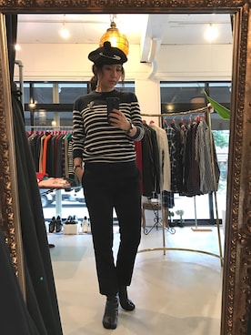 「Martin Margiela」｜「アイテム（ハンチング/ベレー帽）」を使った、yoshikoさん（レディース・160cm）の秋コーディネート