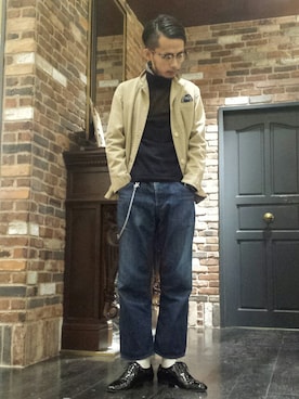 「アイテム（ニット/セーター）」を使った、窪田 孝之さん（メンズ・170cm）の冬コーディネート