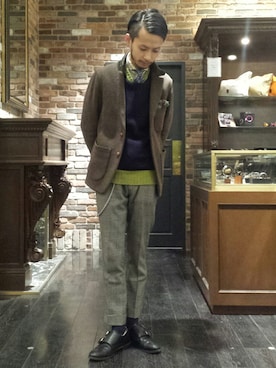 「モンクストラップ」｜窪田 孝之さん（メンズ・170cm・30代）の冬コーディネート