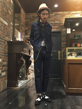 「NANO universe（ナノユニバース）のアイテム（その他）」を使った、窪田 孝之さん（メンズ・170cm）の夏コーディネート