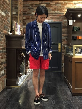 「LUMINOX（ルミノックス）のアイテム（腕時計）」を使った、窪田 孝之さん（メンズ・170cm）の夏コーディネート