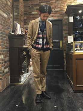 「アイテム（ベスト）」を使った、窪田 孝之さん（メンズ・170cm・30代）の夏コーディネート