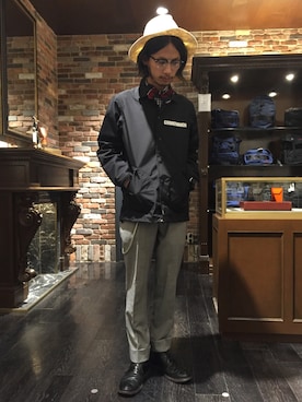 「ALDEN」｜窪田 孝之さん（メンズ・170cm）の秋コーディネート