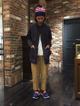 「LUMINOX（ルミノックス）のアイテム（腕時計）」を使った、窪田 孝之さん（メンズ・170cm）の冬コーディネート