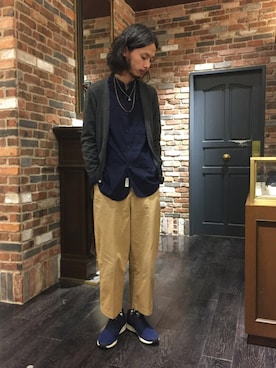 「LUMINOX（ルミノックス）のアイテム（腕時計）」を使った、窪田 孝之さん（メンズ・170cm）の冬コーディネート