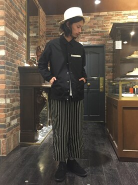 「NANO universe（ナノユニバース）のアイテム（その他シューズ）」を使った、窪田 孝之さん（メンズ・170cm）の冬コーディネート