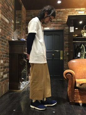 「アイテム（ソックス/靴下）」を使った、窪田 孝之さん（メンズ・170cm）の春コーディネート