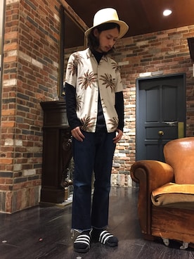 「アイテム（ソックス/靴下）」を使った、窪田 孝之さん（メンズ・170cm）の春コーディネート