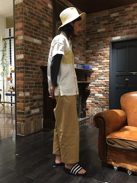 「アイテム（サンダル）」を使った、窪田 孝之さん（メンズ・170cm）の夏コーディネート