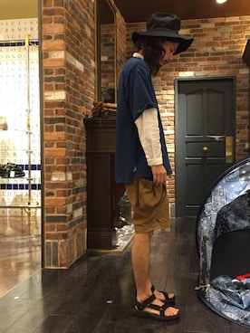 「アイテム（サンダル）」を使った、窪田 孝之さん（メンズ・170cm）の夏コーディネート