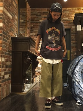 「白ソックス」｜窪田 孝之さん（メンズ・170cm）の夏コーディネート