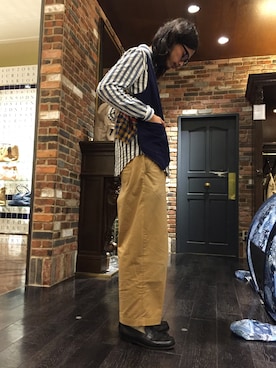 「アイテム（レッグウェア）」を使った、窪田 孝之さん（メンズ・170cm）の夏コーディネート