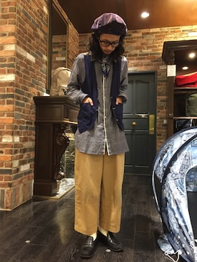 「アイテム（ソックス/靴下）」を使った、窪田 孝之さん（メンズ・170cm）の秋コーディネート