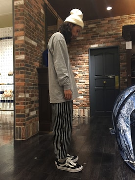 「アイテム（ニットキャップ/ビーニー）」を使った、窪田 孝之さん（メンズ・170cm・30代）の秋コーディネート