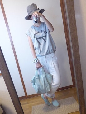 「campion」｜もこさん（レディース・165cm）の夏コーディネート