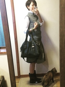 「GAYA（ガヤ）のアイテム」を使った、もこさん（レディース・165cm）の秋コーディネート