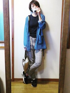 「MAISON SCOTCH（メゾンスコッチ）のアイテム（その他パンツ）」を使った、もこさん（レディース・165cm）の夏コーディネート