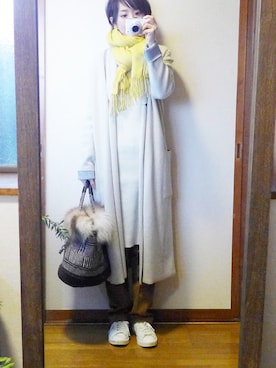 「COMPILATION（コンピレーション）のアイテム」を使った、もこさん（レディース・165cm）の冬コーディネート