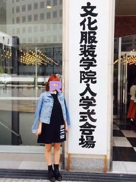 「文化服装学院」｜「アイテム（ジャケット/アウター）」を使った、りーさんさん（レディース・157cm）の春コーディネート