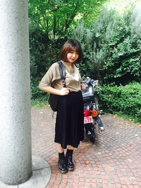 「JOYRICH」｜「アイテム（ブーツ）」を使った、りーさんさん（レディース・157cm）の秋コーディネート