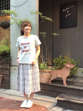 「AS KNOW AS de base（アズノゥアズドゥバズ）のアイテム」を使った、29qさん（レディース・158cm）の春コーディネート