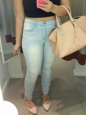 「CANDIES（キャンディーズ）のアイテム」を使った、Yasmine Khanさん（レディース・163cm）の夏コーディネート