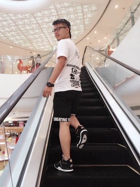 「AAPE BY A BATHING APE（エーエイプバイアベイシングエイプ）のアイテム（帽子）」を使った、_林2翰_さん（メンズ・175cm）の夏コーディネート