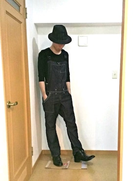 「AlexanderLeeChang（アレキサンダーリーチャン）のアイテム（サロペット/オーバーオール）」を使った、kinoko さん（メンズ・172cm）の夏コーディネート