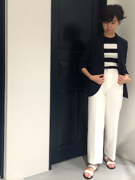 「NICOLAS LAINAS」｜「アイテム（ジャケット/アウター）」を使った、MOMOKOさん（レディース・165cm）の春コーディネート