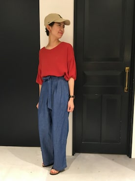 「LE JUN（ルジュン）のアイテム」を使った、MOMOKOさん（レディース・165cm）の夏コーディネート