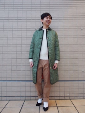 「LAVENHAM（ラベンハム）のアイテム（その他アウター）」を使った、MOMOKOさん（レディース・165cm）の秋コーディネート