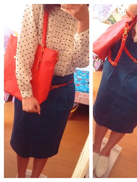 「mocha（モチャ）のアイテム（バッグ）」を使った、안녕さん（レディース・158cm）の冬コーディネート