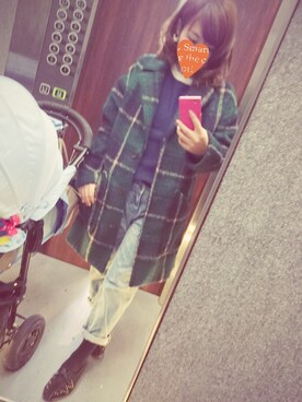 「FROMFIRST musee（フロムファーストミュゼ）のアイテム（チェスターコート）」を使った、まるちゃんさん（レディース・151cm）の冬コーディネート