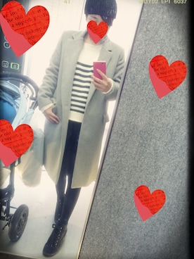「FROMFIRST musee（フロムファーストミュゼ）のアイテム（チェスターコート）」を使った、まるちゃんさん（レディース・151cm）の冬コーディネート