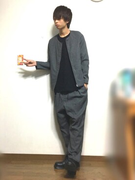 「ラブ＆ピース2016」｜「アイテム（ブルゾン）」を使った、リュータさん（メンズ・174cm）の秋コーディネート